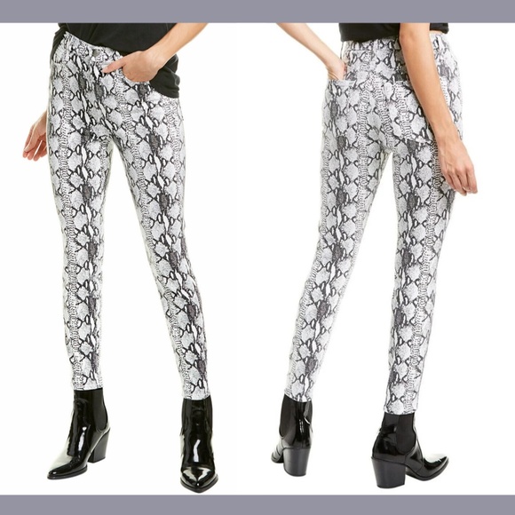 NWT FRAME [ 25 ] Ali Ultra High‎ Rise Python Cigarette Skinny Jeans - Picture 5 of 13